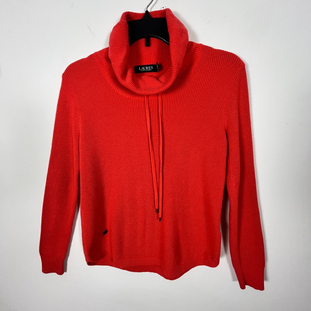 Lauren Ralph Lauren Sweater Women Small P Red Old Money Preppy Autumn Casual